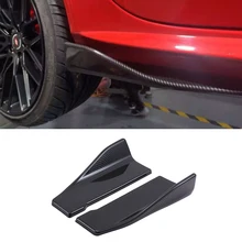 Universal de fibra de carbono parachoques del coche alerón trasero labio ángulo divisor difusor Winglet alas Anti-choque modificado cuerpo del coche falda lateral
