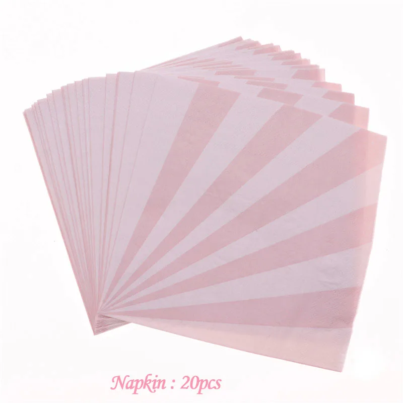 Napkins20pcs 10 шт./партия, цветная одноразовая бумажная посуда, чашка, красный, розовый, синий, многоцветный, Детские вечерние украшения на день рождения - Цвет: Napkins20pcs