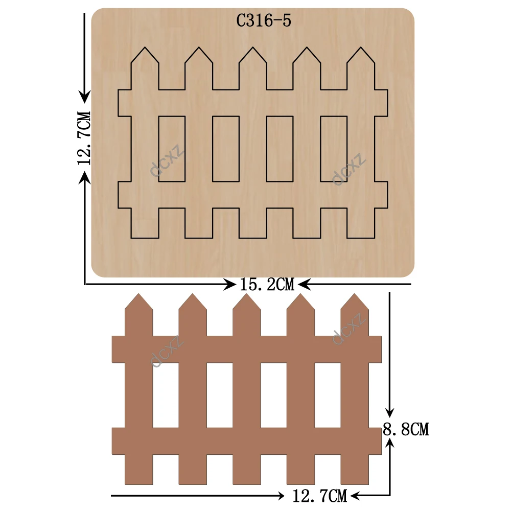 Забор, карты, орнамент деревянные штампы Скрапбукинг C-316-5 режущие штампы совместимы с большинством высечных машин - Цвет: C316-5