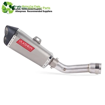 

Motorcycle Muffler Exhaust Full System Connect Link Pipe Middle Pipe Slip On For YAMAHA FZ1 FZ1N FZ1000 2005-2016