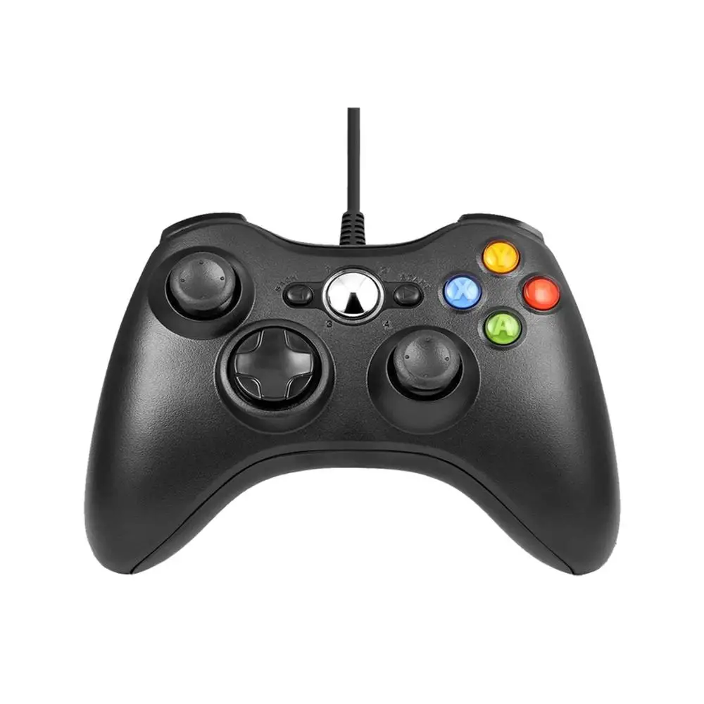Black Для xbox 360 USB проводной геймпад Поддержка Win7/8/10 Системы пульта джойстик для xbox 360 Slim/жир/E консоли джойстик, геймпад - Цвет: Black
