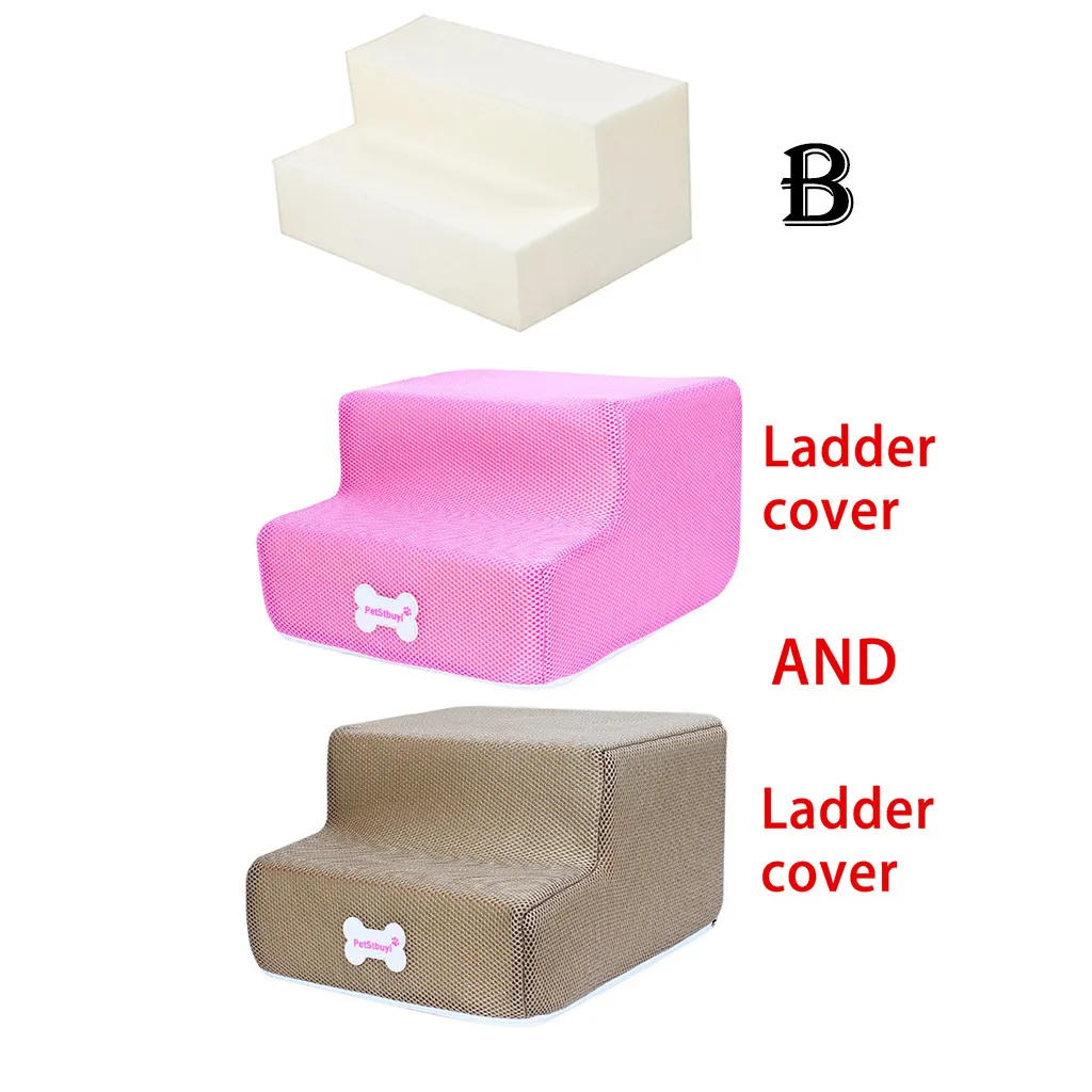 Новинка, 2 ступени, сетка для домашних животных, нескользящая Нижняя лестница и крышка для лестницы, комбинация для щенков, стрэмп, лестница и рампа, комбинация для кошек, Легкий шаг - Цвет: B