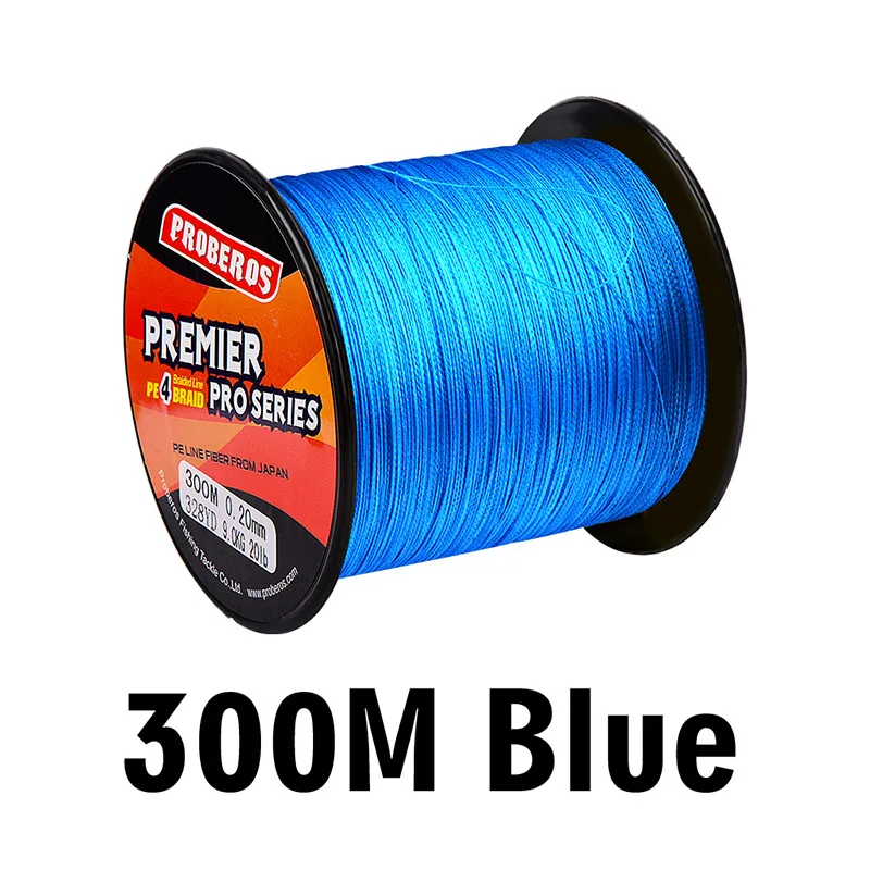Proberos Fishline 300M&500M&1000M Fishing Line Green/Gray/Blue/Red/Yellow  Color 4 Stand braided line 6LB