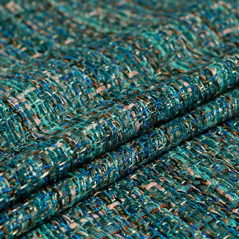 Najtaniej Pearlsilk francja ciemnozielone tweedowe tkaniny jesienna kurtka sukienka garnitury materiały do szycia odzieży szycie ubrań metr darmowawysyłka
