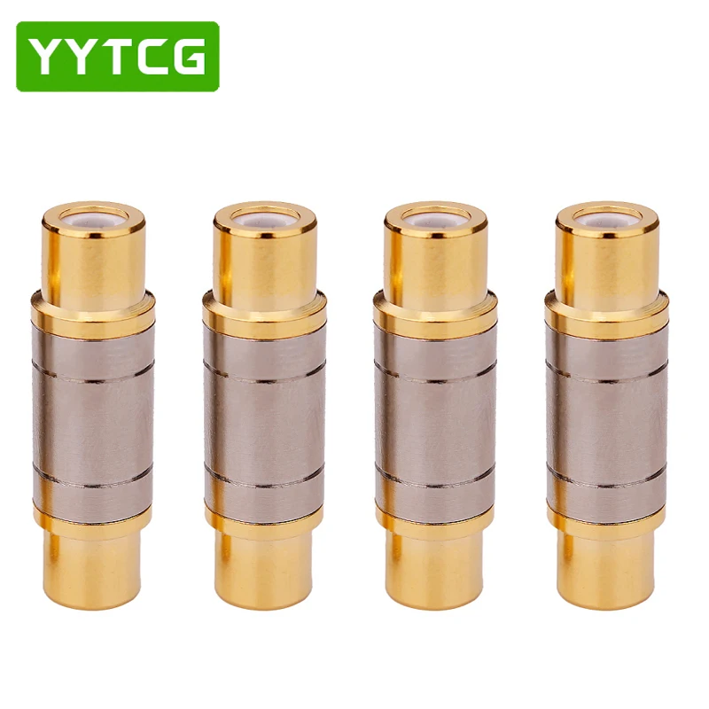 Разъем RCA YYTCG позолоченный прямой переходник с гнездом RCA|Коннекторы и разъёмы| |