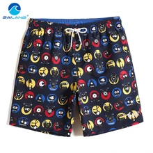 Сексуальный купальный костюм, мужские Мультяшные пляжные шорты pac-man, быстросохнущие шорты для серфинга, бегунов, плавки, купальник, сетка