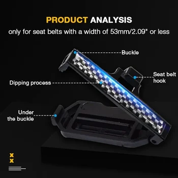 

2PCS Plastic Strong Adjustable Car Safety Belt Clips Slip-Resistant Seat Belt Buckle Simple Clamp Fixing Clip Car Styling
