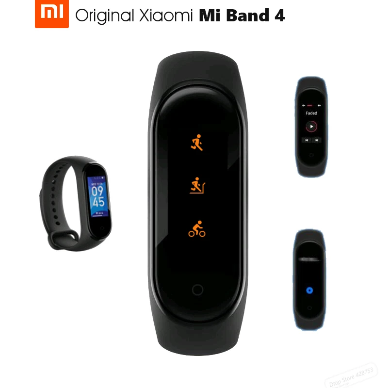 Новейший Смарт-браслет Xiao mi band 4, фитнес-браслет с частотой сердечных сокращений 135 мАч, цветной экран, Bluetooth 5,0, Xiomi, mi Band 4