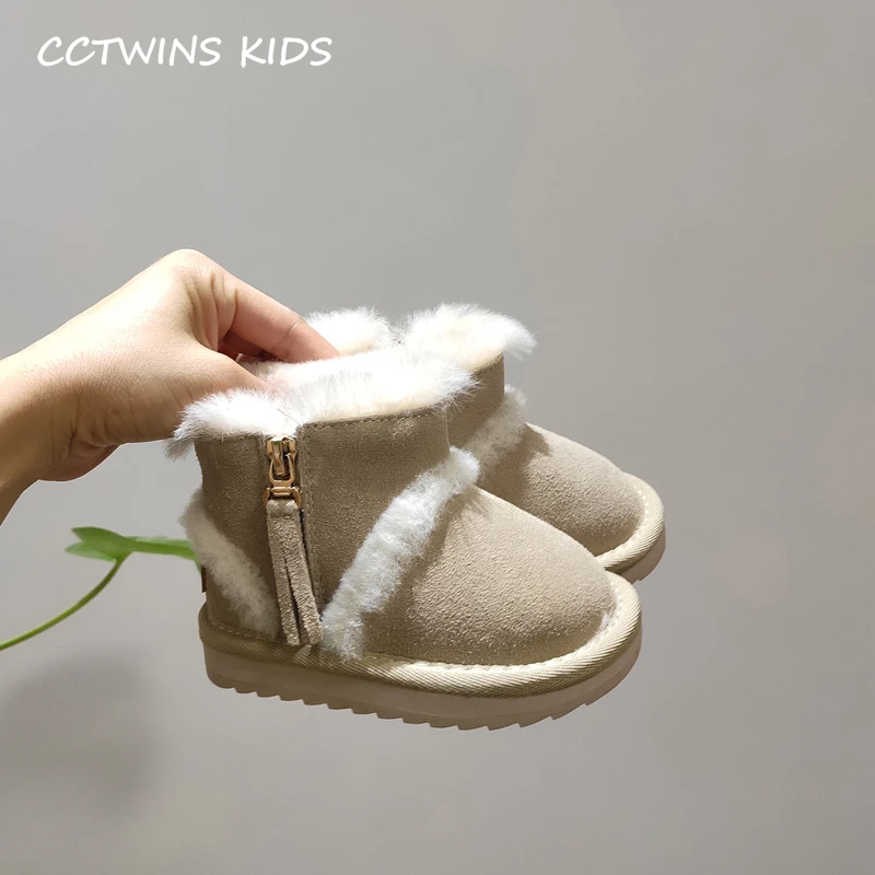 CCTWINS/детская обувь; коллекция года; Сезон Зима; модные черные зимние ботинки для девочек; мягкая обувь из натуральной кожи для мальчиков; Детские повседневные теплые ботиночки; SNB025