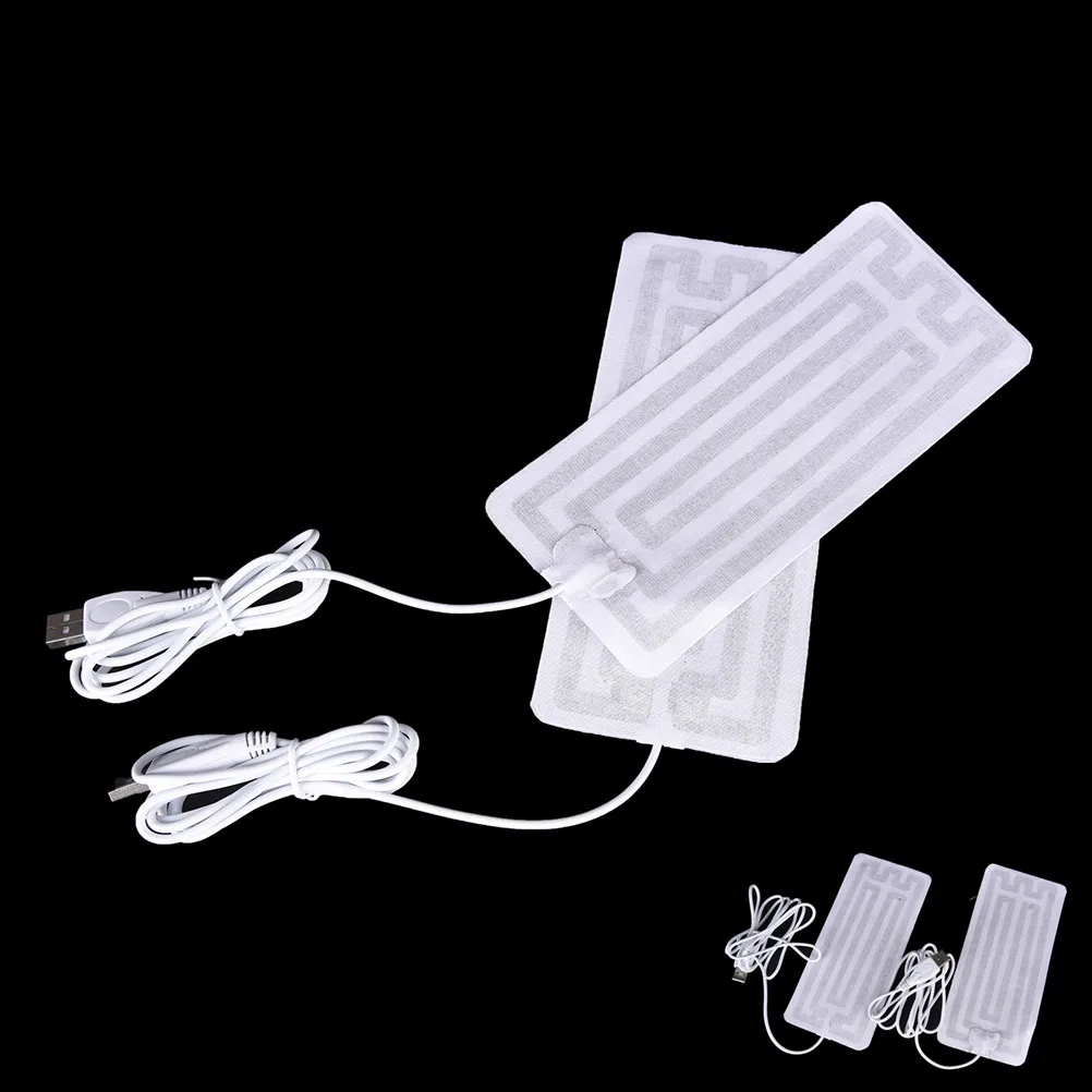 1Pair 5V Winter Heated Vest Lightweight USB Charging Electric Pads Back Warmer usb Heater Outdoor Camping 8cm*18cm | Дом и сад