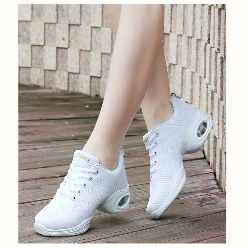 

Shoes for Square Dance Women's 2019 New Style Dance Shoes Summer Mesh Adult Jump Dance Shoe Women's Four Seasons Semi-high Heele