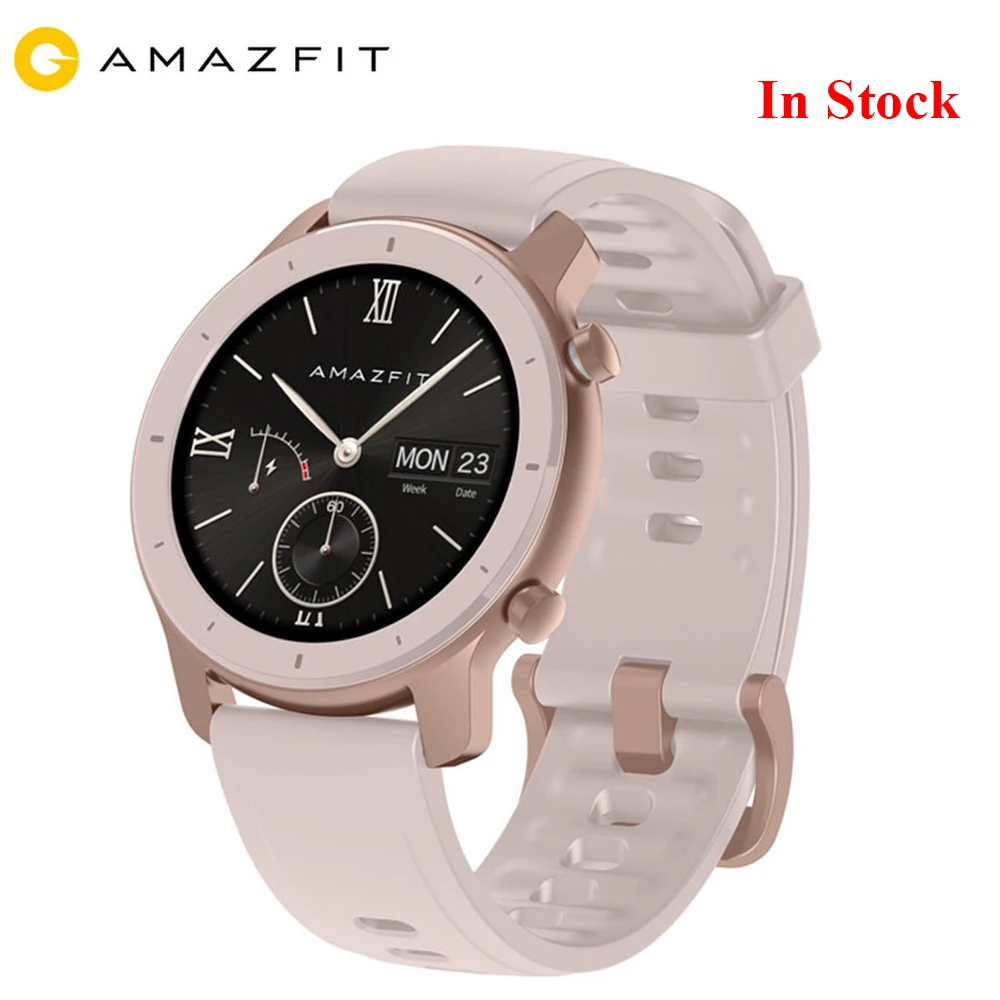Глобальная версия Huami Amazfit GTR 42 мм умные часы водонепроницаемые умные часы 24 дня 42 мм gps и ГЛОНАСС сердечный ритм для Android IOS