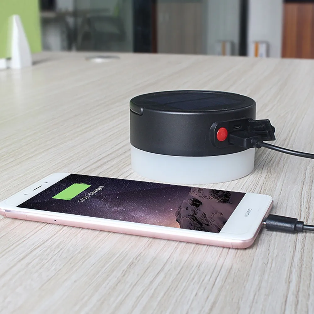 Солнечный фонарь для кемпинга, зарядка через usb, светодиодный фонарик, подвесной крючок, Солнечная палатка, осветительное оборудование для кемпинга на открытом воздухе