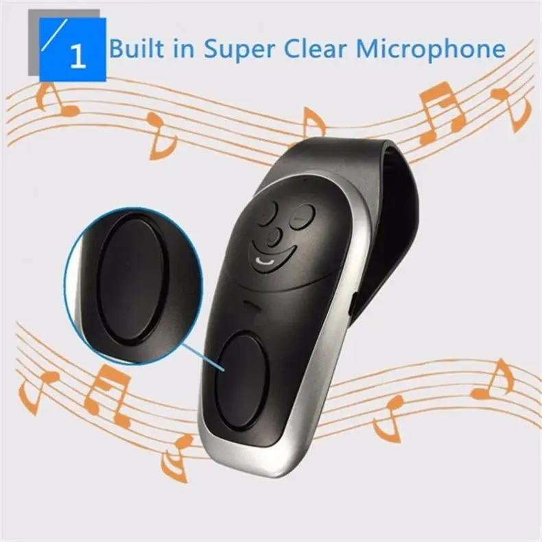 Bluetooth 3,0 автомобильный комплект громкой связи, динамик, телефон, солнцезащитный козырек, зажим с автомобильным зарядным устройством и USB кабелем, поддержка 2 Колонка для телефонов