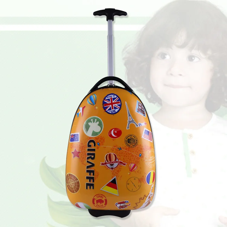 

High Quality Trend Children Compressive Fashion Glorious School Bag Travel Trolley Profession Customizable Cute Egg Shell Travel