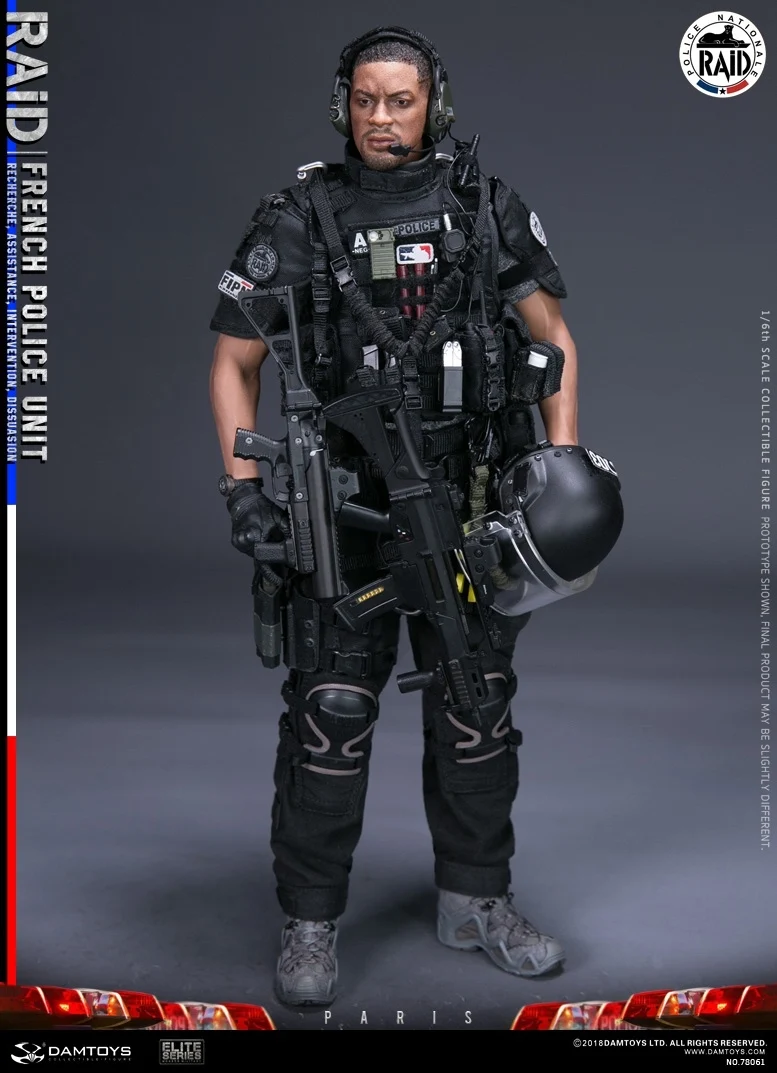 

DAM DAMTOYS 1/6 Soldier Action Figure FRENCH POLICE UNIT RAID IN PARIS Collection Action Figurine Dolls