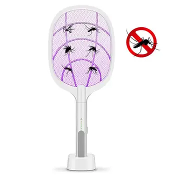 

2 in 1 Mosquito Swatter and Mosquito Killer Lamp Rechargeable Bug Zapper Electric Racket Handheld Fly Zapper Pest Control