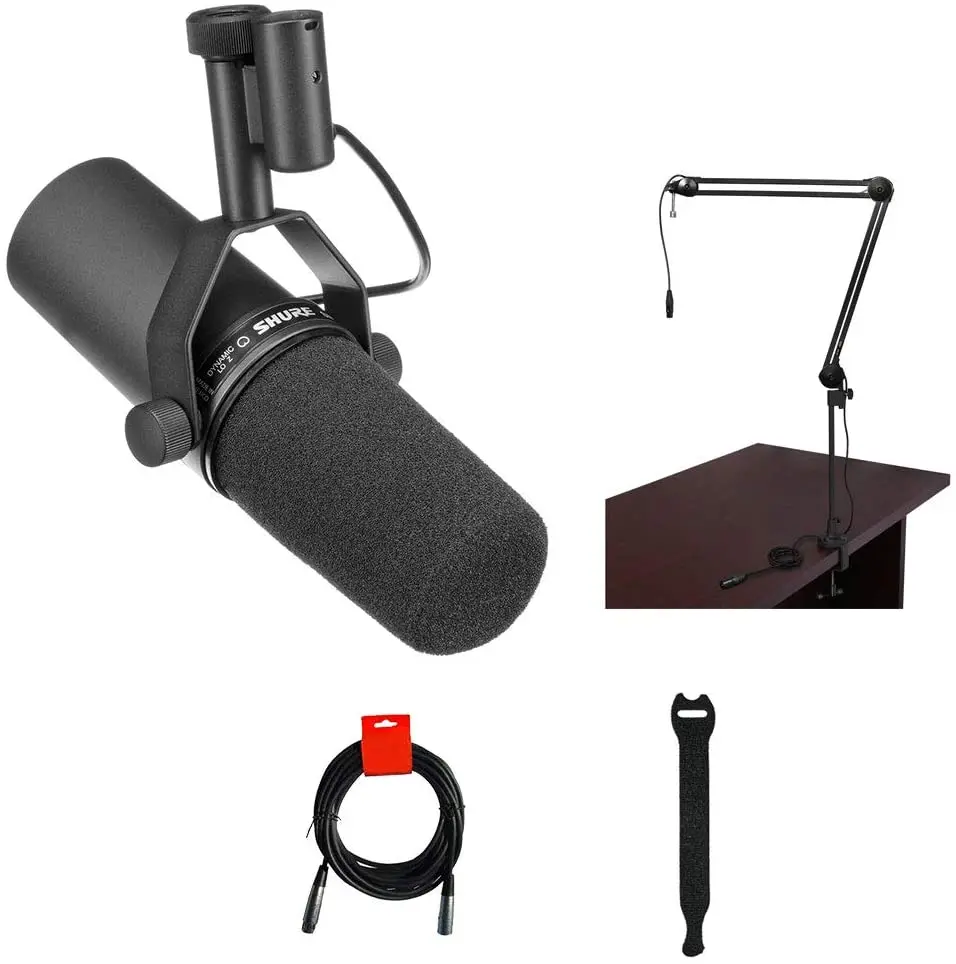 Shure Sm7b Cardioid Dynamic Vocal Microphone With Two-section Broadcast Arm, Xlr Cable 10-pack Straps Bundle - Microphones - AliExpress Shure Sm7b Cardioid Dynamic Vocal Microphone With Two-section Broadcast Arm, Xlr Cable 10-pack Straps Bundle - Microphones - AliExpress