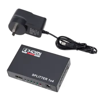 

1x4 HD Amplifier Splitter One Input Four Outputs Switcher For 1080P And 3D Support Capability