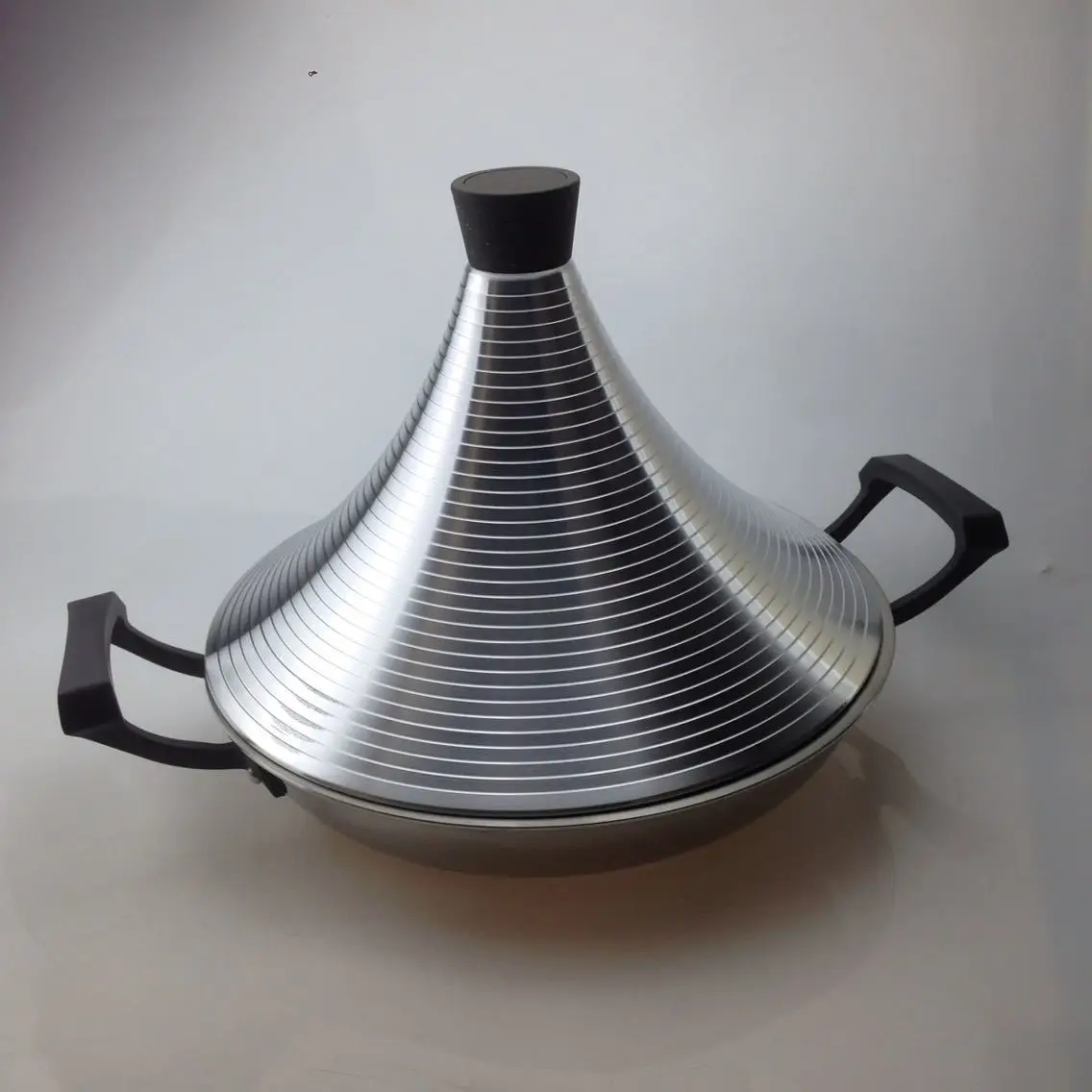 Non stick Tagine Taji pot stainless steel tower stew dry seafood high lid pan electromagnetic cooker Moroccan Tajine | Дом и сад