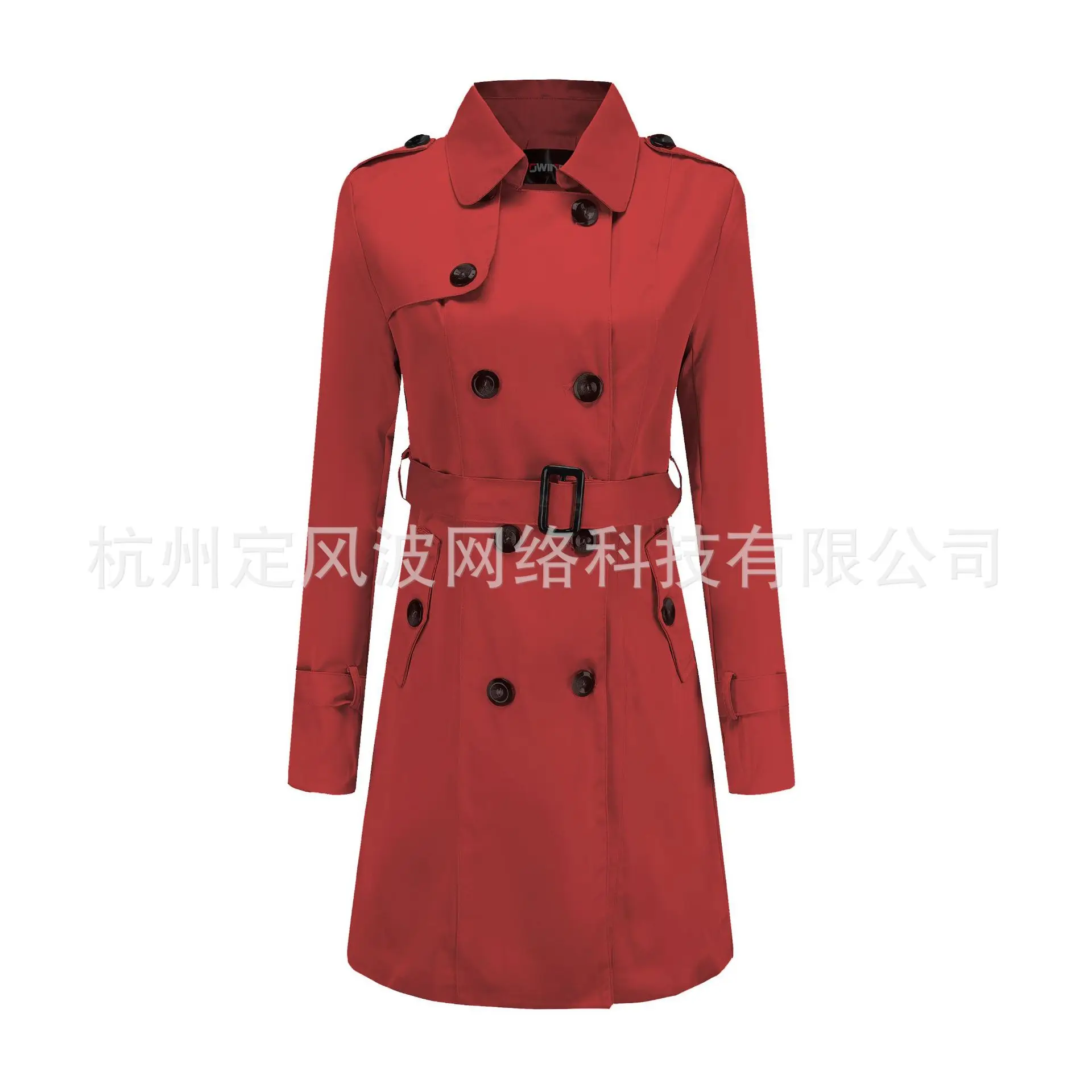 

2019 New Style Spring And Autumn WOMEN'S Dust Coat Korean-style Versatile Slim Fit Slimming Popular Mid-length Trench Coat Women