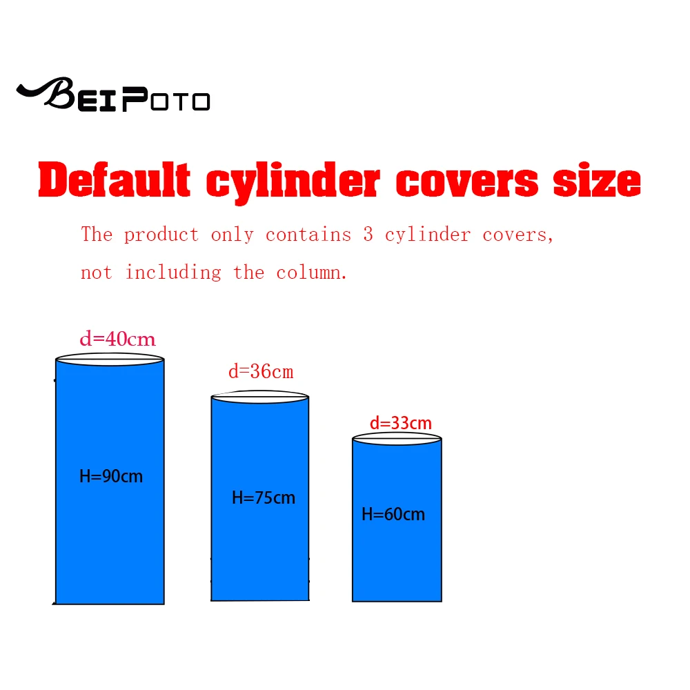customize elastic fabric polyster round circle panel backdrop and three cylinders background circle columns covers