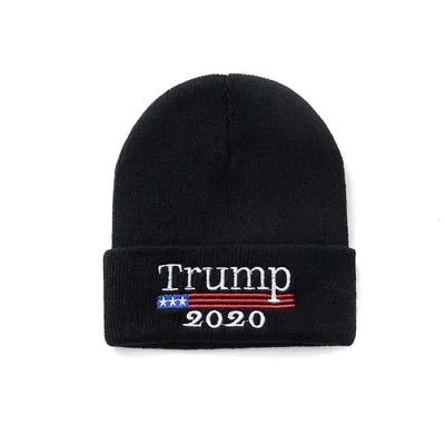 A4 Модная вышитая шапка с надписью «2020TRUMP» для мужчин и женщин, вязаная теплая зимняя шапка, Уличная Повседневная Толстая велосипедная ветронепроницаемая шапочка-маска - Цвет: A4