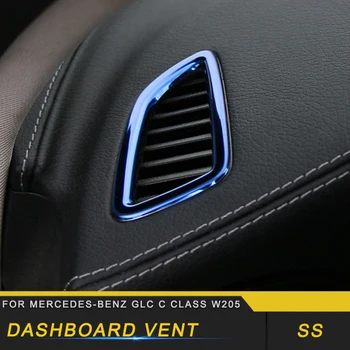 

For Mercedes Benz C Class W205 GLC 2016-2019 Auto Car Front Air Outlet Vent Cover Frame Trim Cover Sticker Accessories