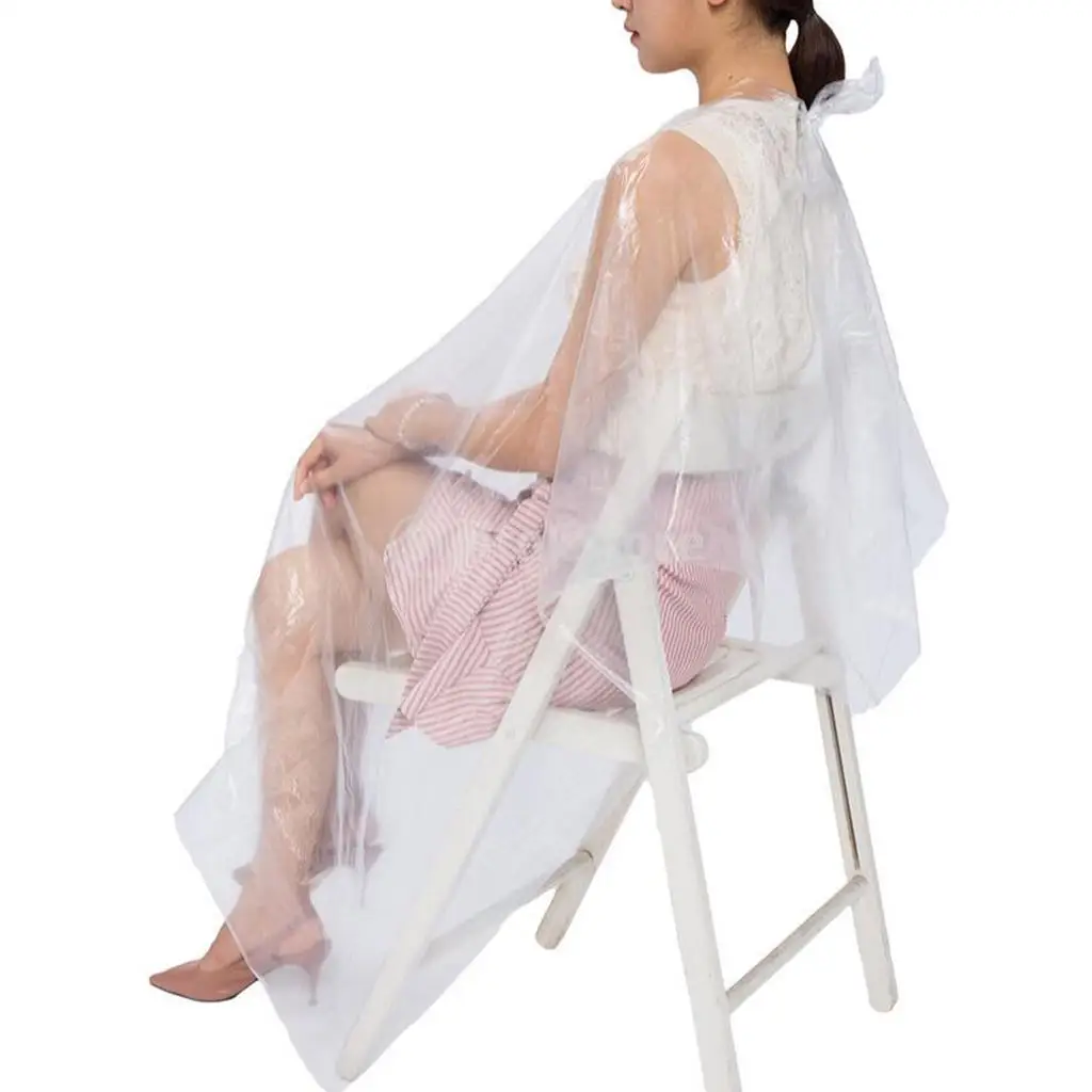 Kit of 50pcs Disposable Plastic Hairdressing Salon Blouse Cutting Cape, Kit 5