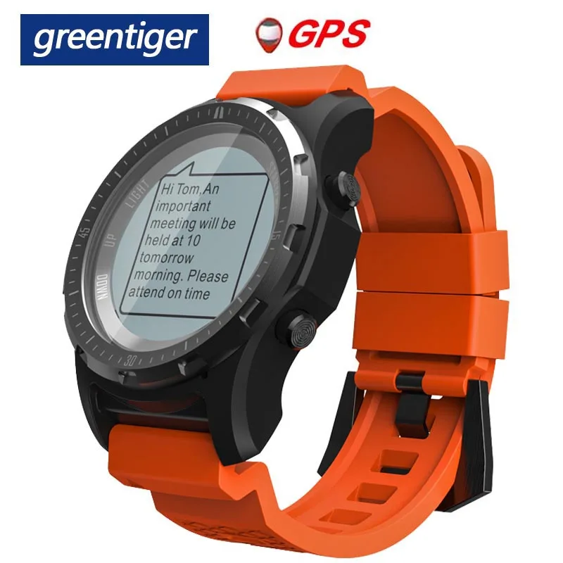 Greentiger S966 gps Смарт-часы для мужчин монитор сердечного ритма воздуха давление фитнес-трекер наручные часы компас высота спортивные Смарт-часы