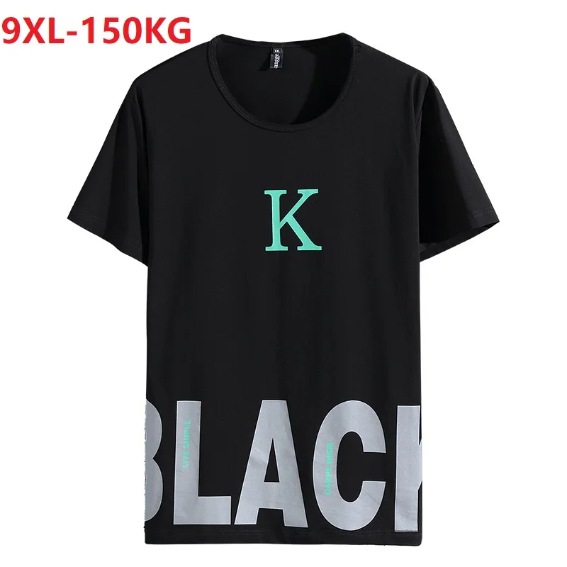 

summer men tshirt short sleeve cotton letter casual tees plus size 9XL 8XL oversize high street tops tshirt 68 66 70