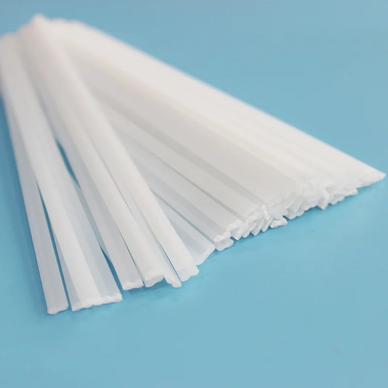 50Pcs Plastic Welding Rods Car Bumper Repair PP Plastic Electrodes for Welder Gun Sticks Kit Tools for Hot Air Gun Welding White