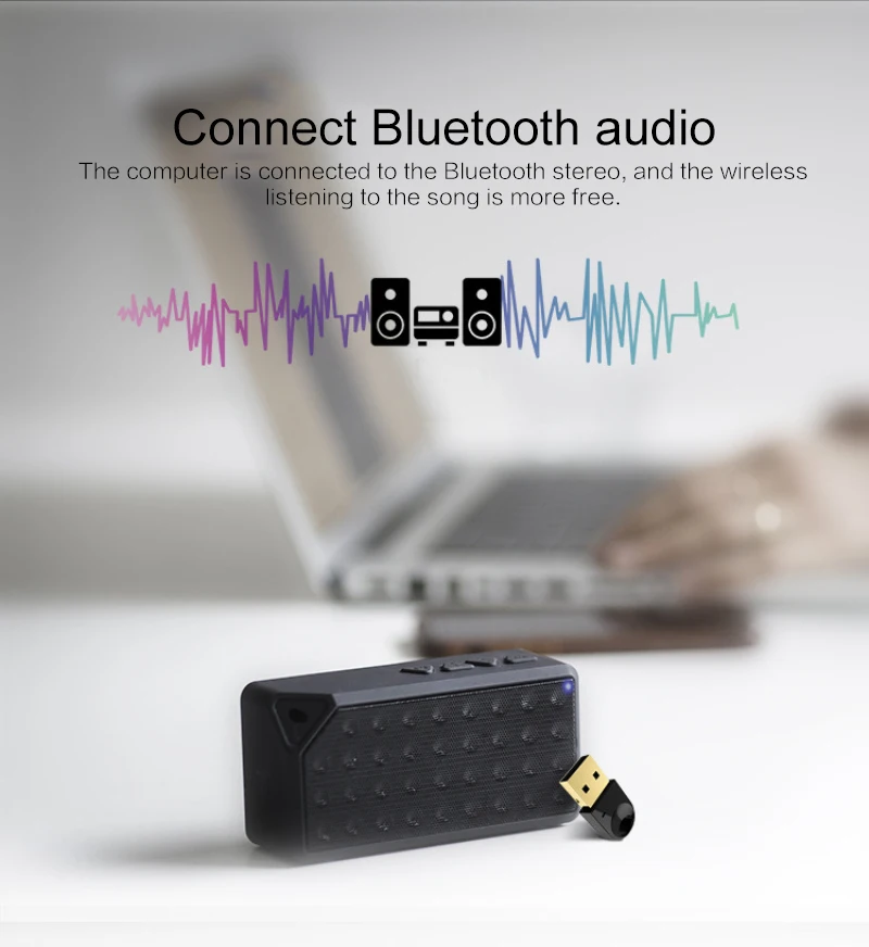 Беспроводной USB Bluetooth адаптер 4,2 Bluetooth ключ Музыкальный звуковой приемник Adaptador Bluetooth передатчик для компьютера ПК ноутбука