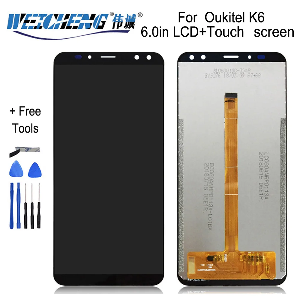 100% testado lcd para oukitel k3 k5