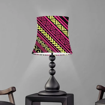 

1pc Lampshade Fabric Lamp Cover Maori Tribe Polynesian Pattern Art Decor Colorful Lampshade Modern Light Shade for Wall Lamps