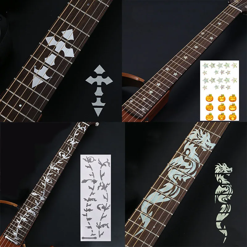 Guitar-Accessories-Tool Sticker Electric Bass Ukulele Ultrathin for Decals Cross-Inlay