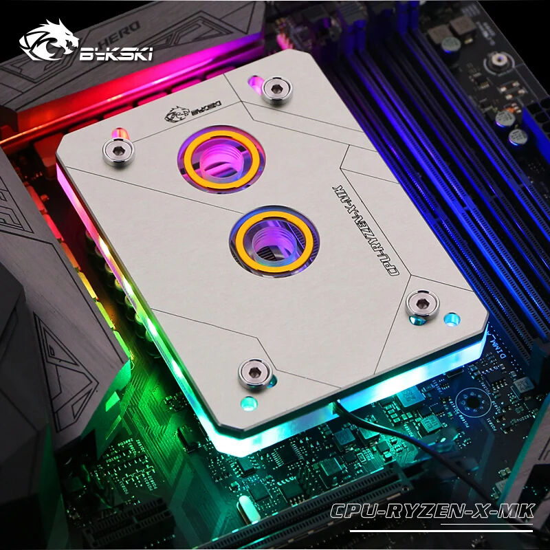 Водяной блок для процессора Bykski AMD RYZEN3000 AM3 + AM4 1950X TR4 X399 X570 материнская плата/5 В 3PIN