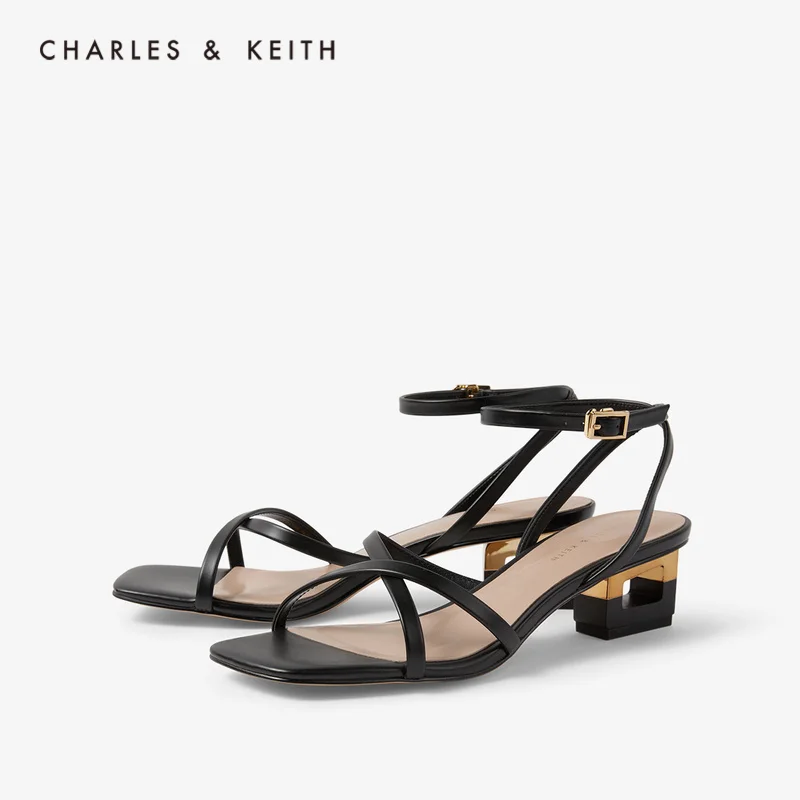 CHARLES＆KEITH Новинка на Весну и Лето2020 CK1-60280252Женские Босоножки Кросс-ремень Клип