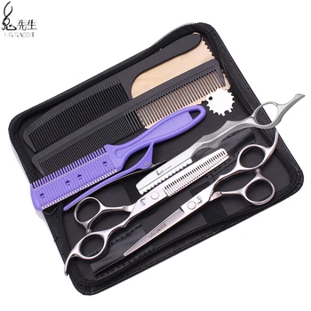 

Hair Cutting Scissors 5.5" 16cm Stainless Haircut Set Thinning Scissors Hairdressing Scissors Professional Shears Add Bag M1006