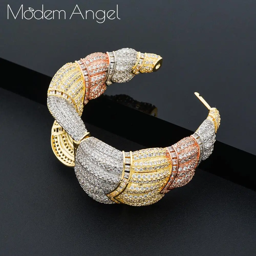 Женские серьги кольца ModemAngel роскошные модные с фианитом аксессуары для женщин