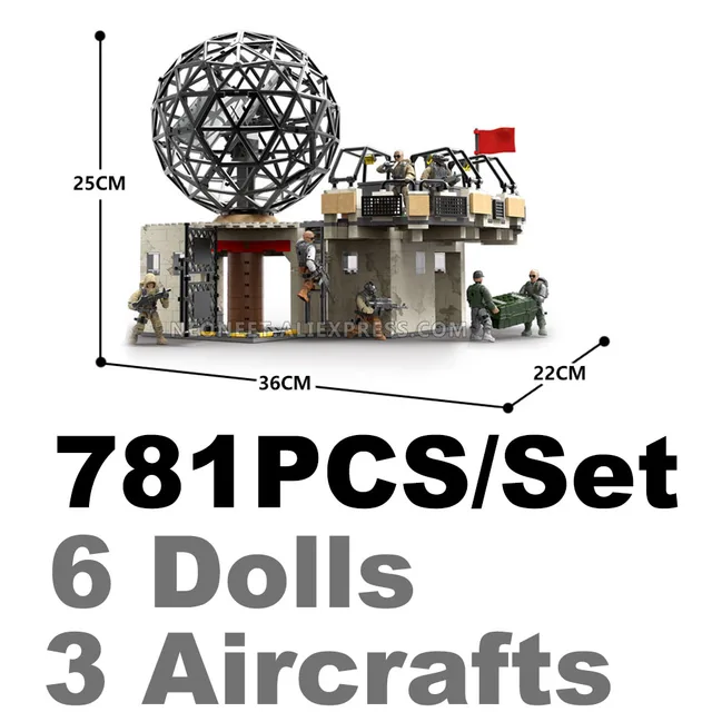 Call of Duty Military Radar Base Soldiers Weapon Action Figure Army Fit WW2 Mega Bloks Construx MiniFigures Model Toys 1