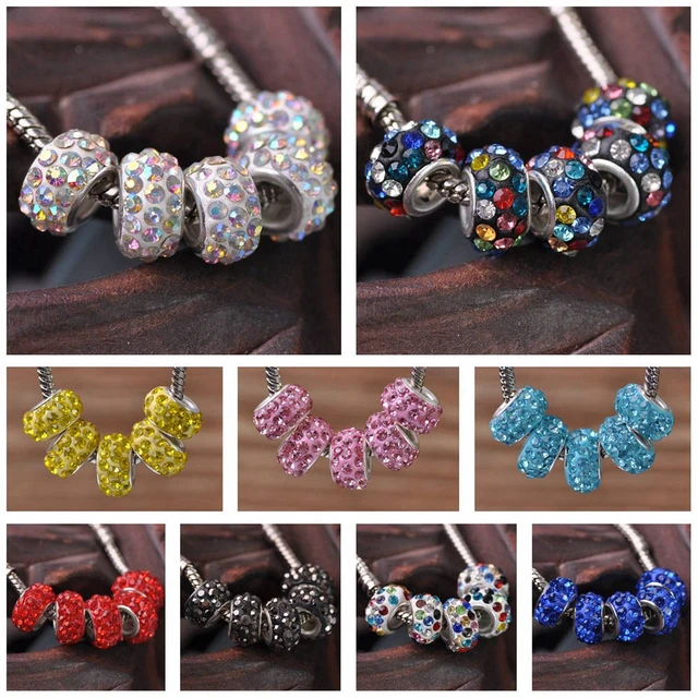 Clay Rhinestone Beads Big Hole, Big Hole Beads Fashion