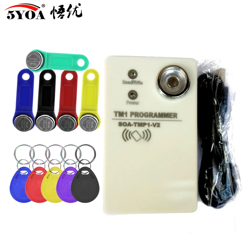 Дубликатор карт ТМ RFID портативный RW1990 TM1990 TM1990B ibutton DS 1990A I Button 125 кГц EM4305 T5577 EM4100 TM|rfid