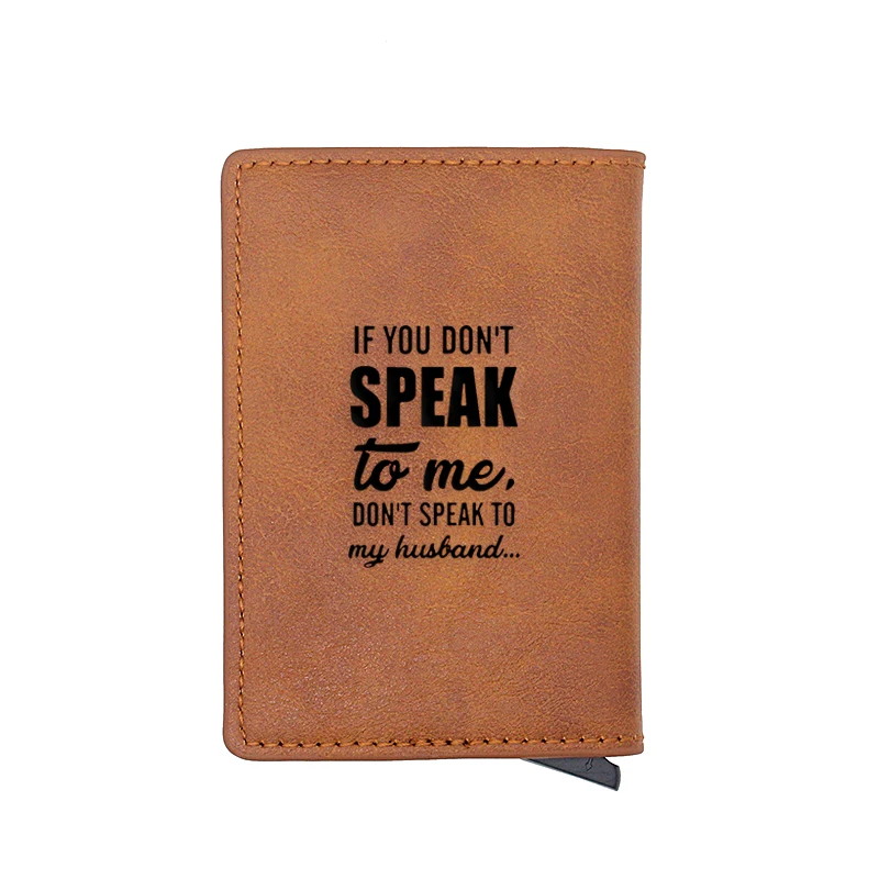 

Funny Humor Letter Design Card Holder Wallets Men Women Rfid Leather Short Purse Slim Mini Wallet Small Money Bag Gifts