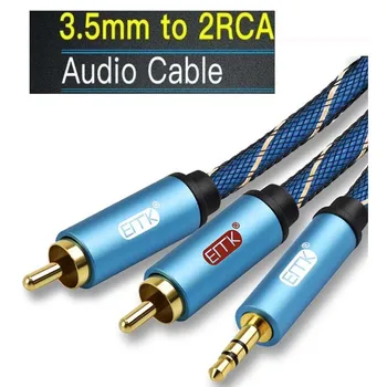

3.5mm Female to 2RCA Male Stereo Audio Cable Extension Cable 2RCA to 3.5mm Jack RCA Audio Aux Cable for Phone Tablet MP3 Speaker