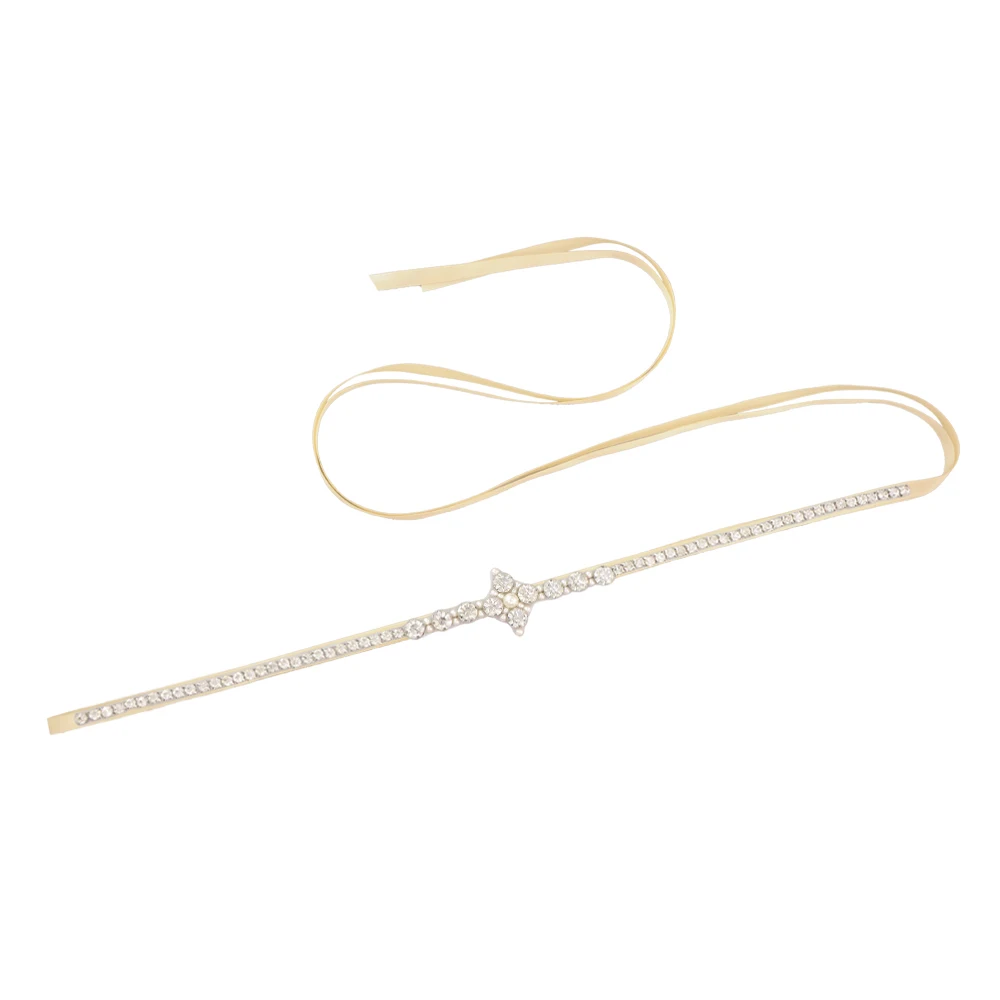 champaggne TRiXY S391Rhinestones свадебный пояс Sash Sparking Diamond Crystal свадебный пояс для свадебного платья свадебное украшение - Цвет: champaggne