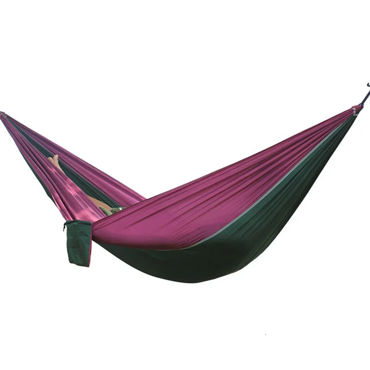 Outdoor Camping Survival Hammock 260*140cm Portable Durable Ultralight Nylon Parachute Hammock For 1-2 Person Hanging bed Travel garden furniture	