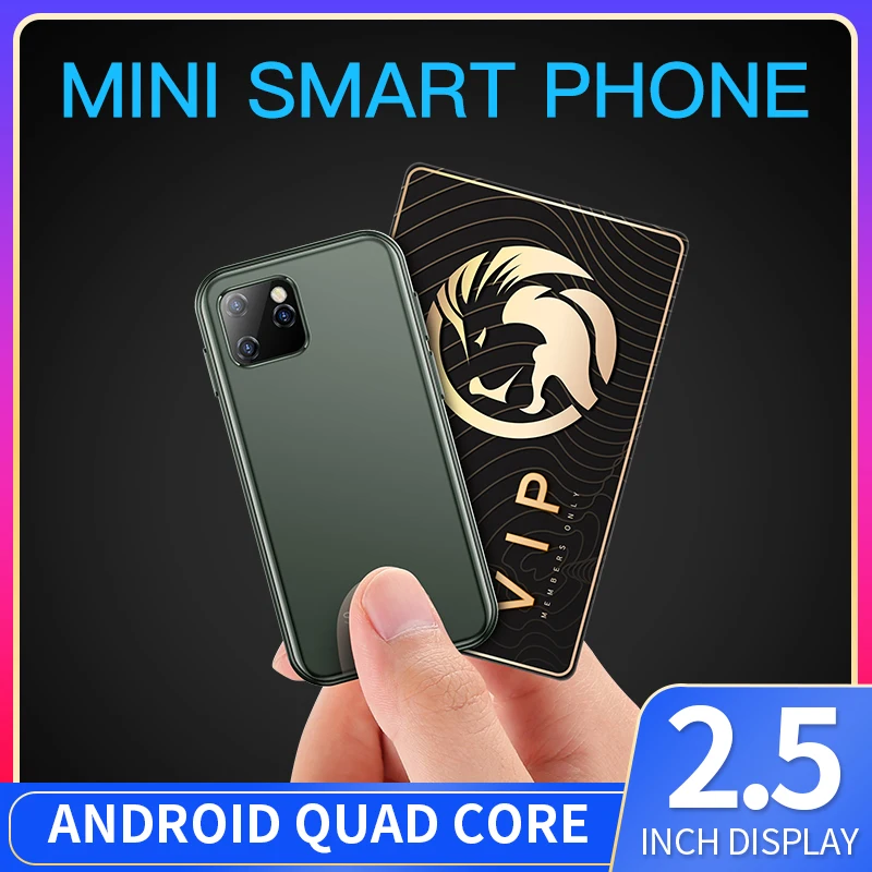 Mini Android 6.0 Cell Phones With 3D Glass Slim Cute Smartphone Google Play Market Body HD Camera Dual Sim Quad Core  UNIWA XS11