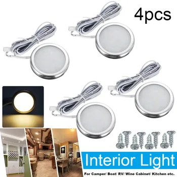 

12V LED Ceiling Dome Lamps Down Lights Round Spot Light For Home Bedroom Cabinet Hotel RV Caravan Motohome