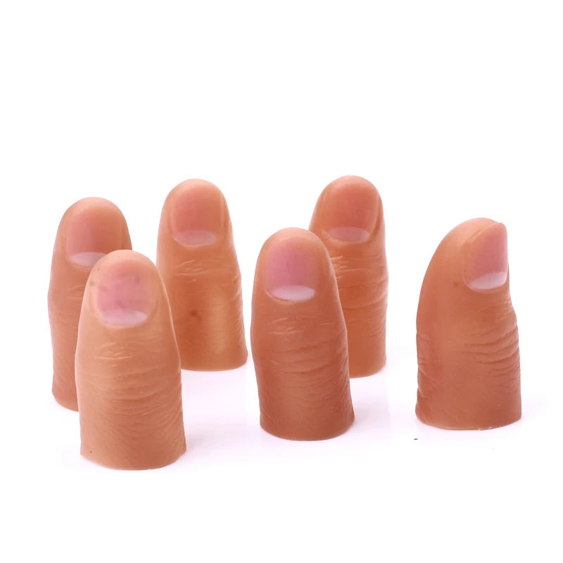 10 Pz Hard Thumb Tip Finger Fake Magic Trick Close Up Vanish Apparing Finger Trick Puntelli Giocattolo Funny Prank Party G8003